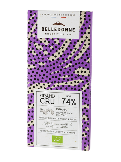 Belledonne -- Tablette noir 74% panama - 100 g