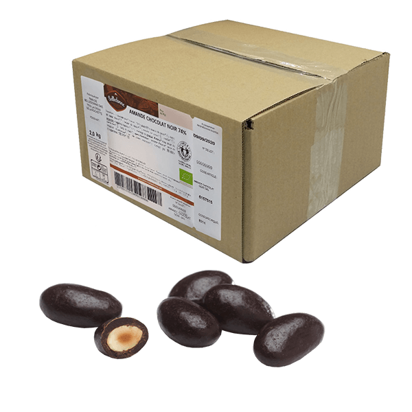 Belledonne -- Amandes chocolat noir 74% bio - vrac 2 kg