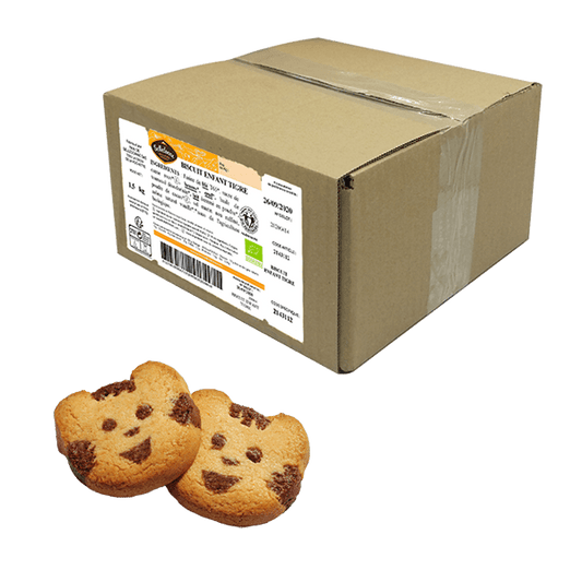 Belledonne -- Biscuit enfant tigre choco vanille bio - vrac 1,5 kg (env. 79 biscuits)