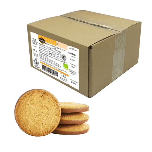 Belledonne -- Biscuit nappé chocolat au lait bio - vrac 3 kg