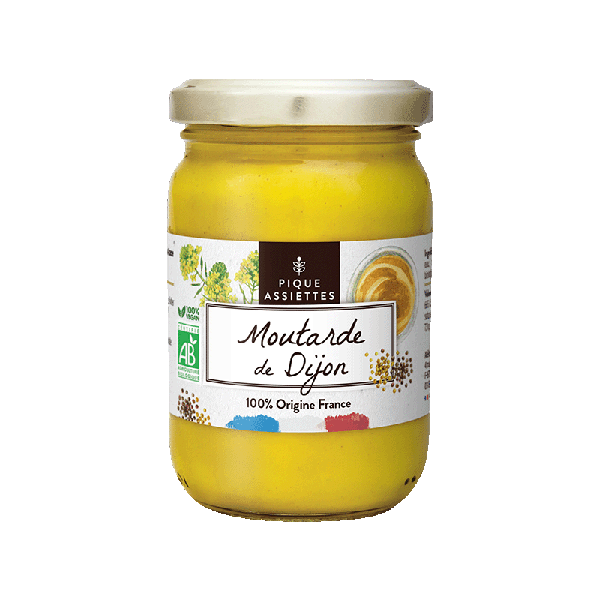 Pique Assiettes -- Moutarde de Dijon 100% origine France bio - 200 g