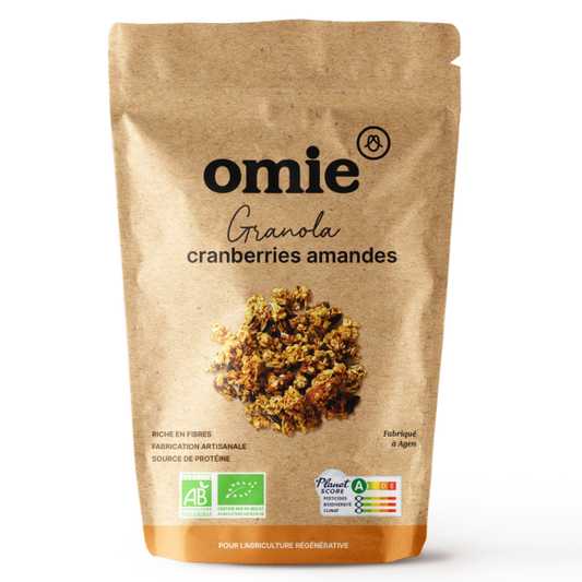 Omie -- Granola cranberries amandes bio (avoine français) - 330 g